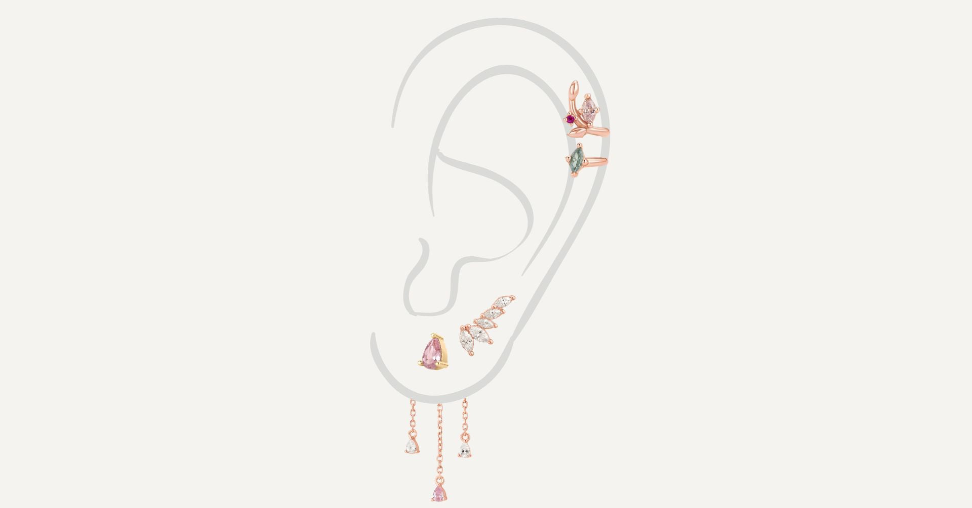 Oreilles percées avec 2 trous : Amusez-vous