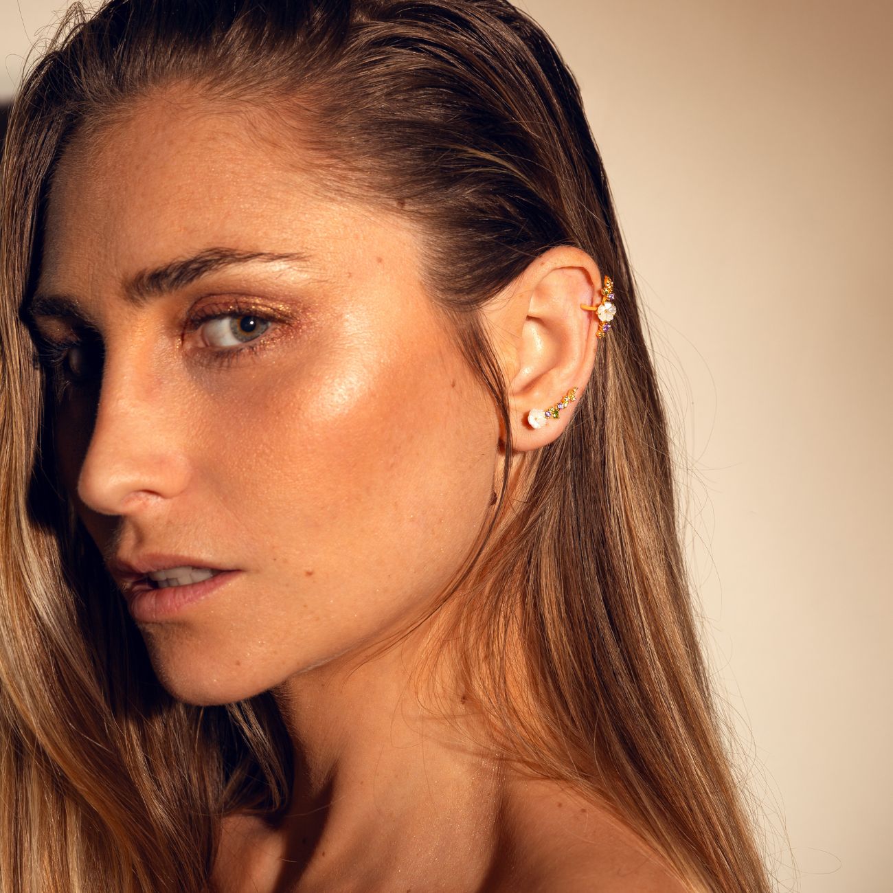 Ear cuff | Elie flower helix piercing