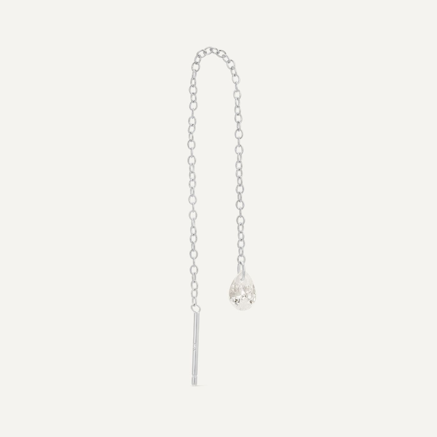 chaine d'oreille. boucle d'oreille chaine argent. Les joyaux d'auré