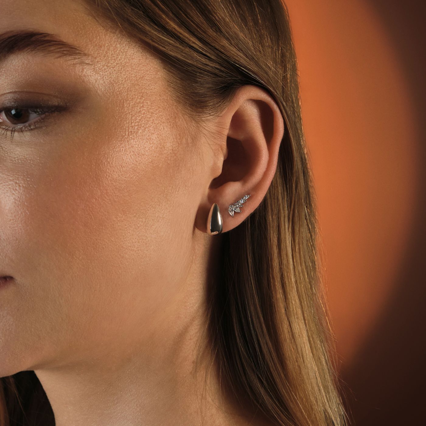 Boucle d'oreille argent Dune