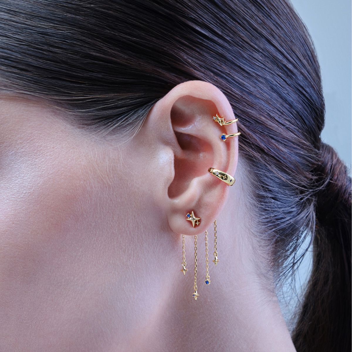 Boucle d'oreille étoile du berger