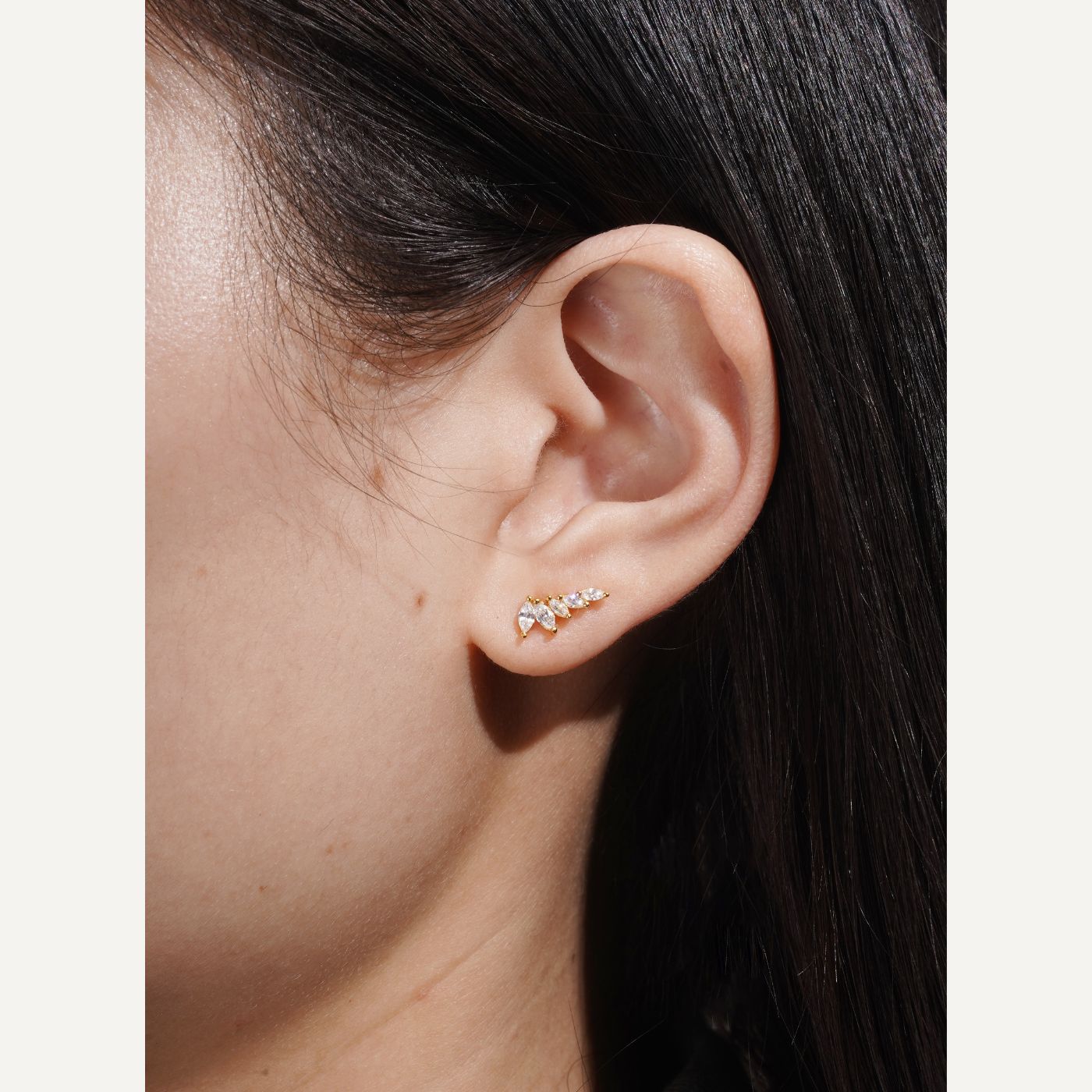 boucle d'oreille grimpante or