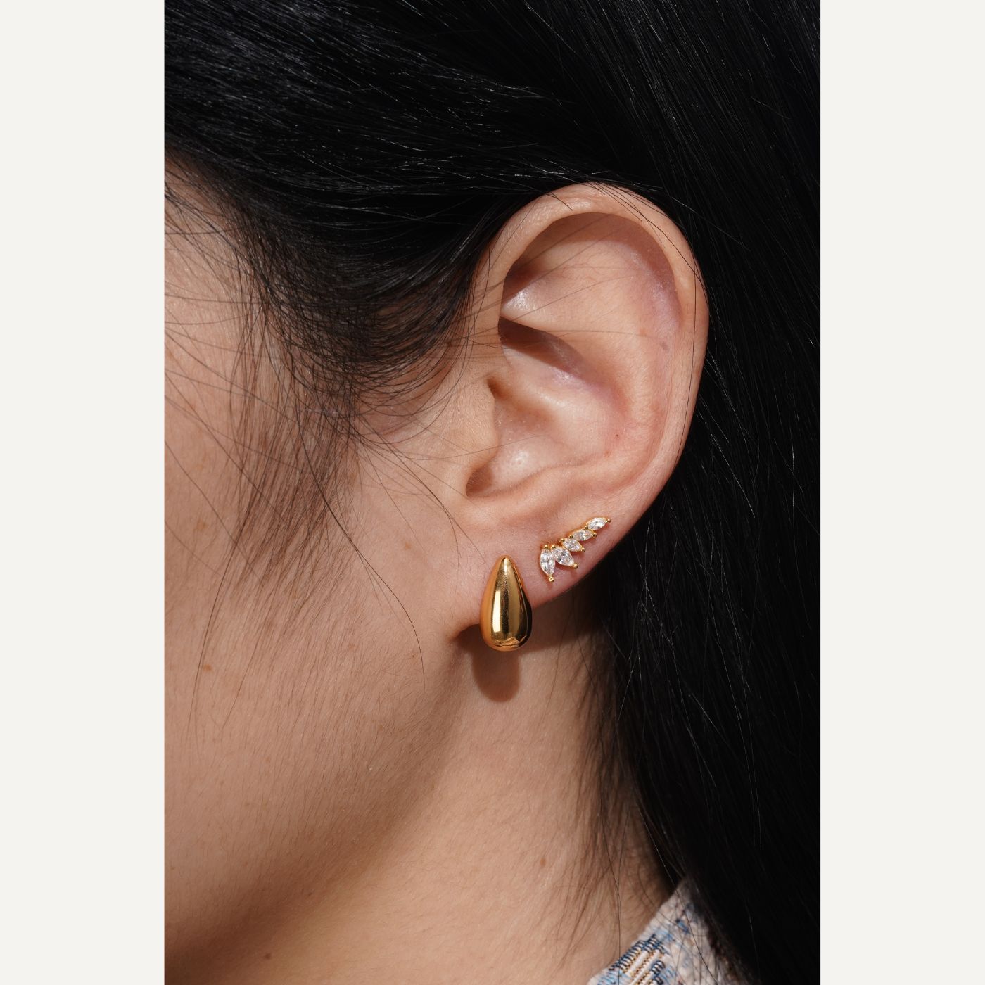 boucle d'oreille grimpante or