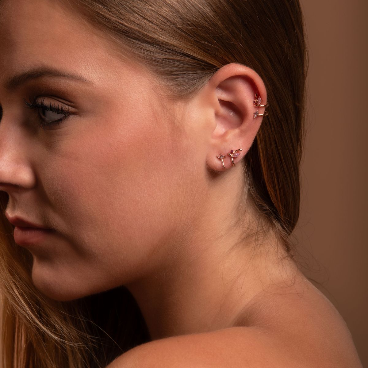 Boucles d'oreilles Clara - Or Rose