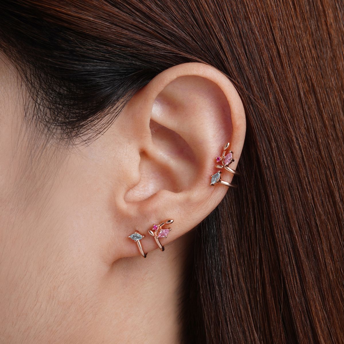 Boucles d'oreilles Clara - Or Rose