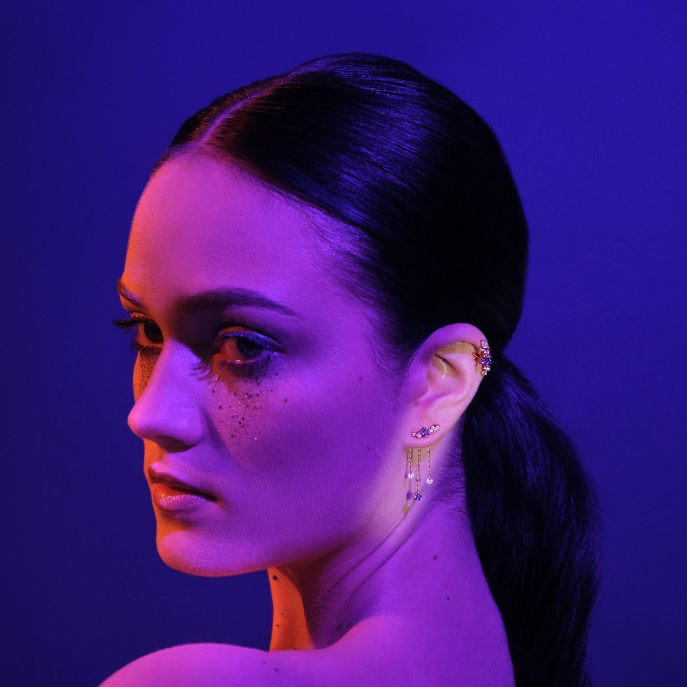 ear cuff étoile amethyste - Les Joyaux d'Auré