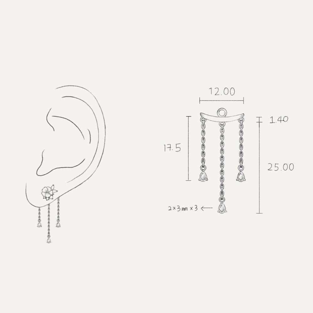 boucles d'oreilles pendantes