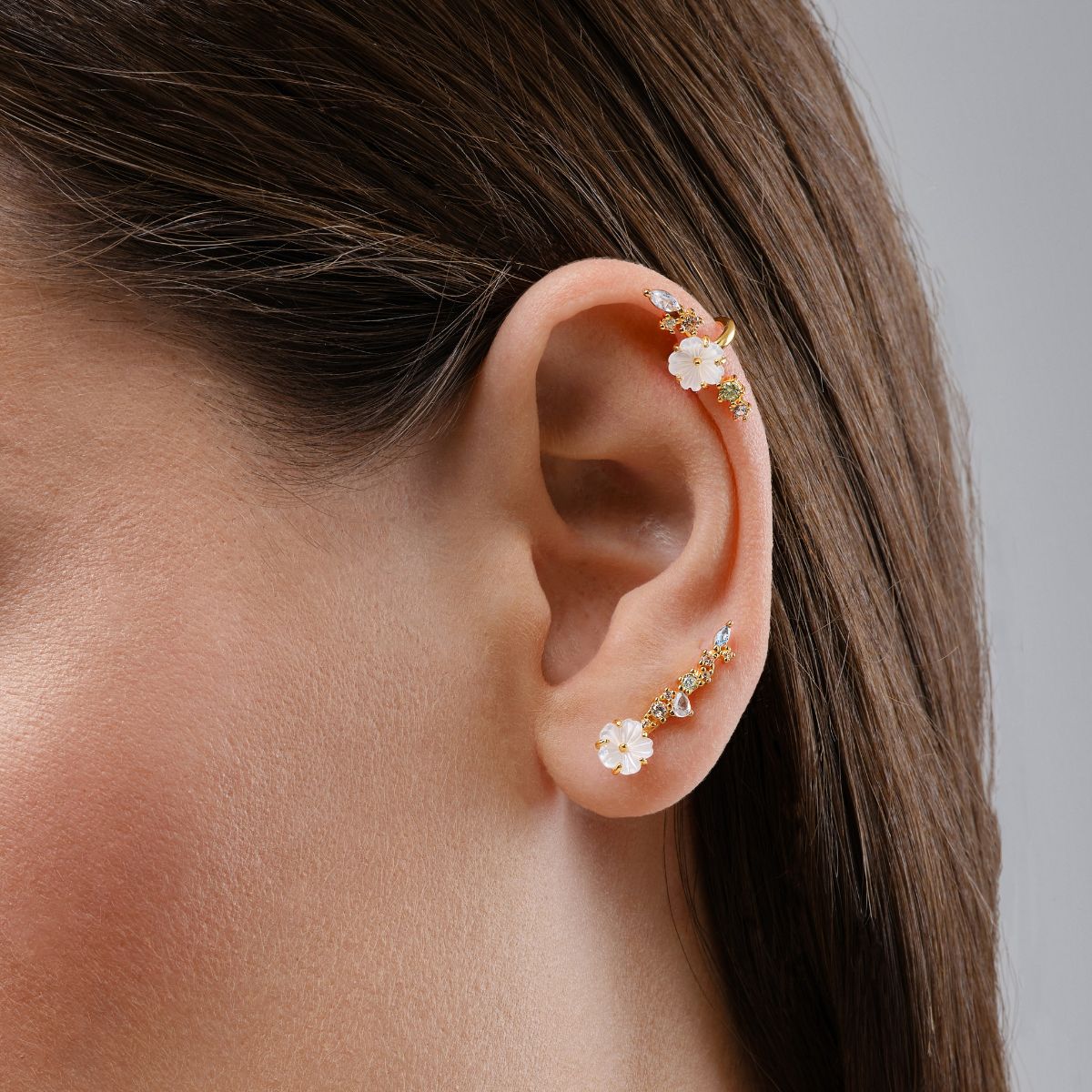 Ear cuff fleur Louise Or Jaune - nouvelles couleurs