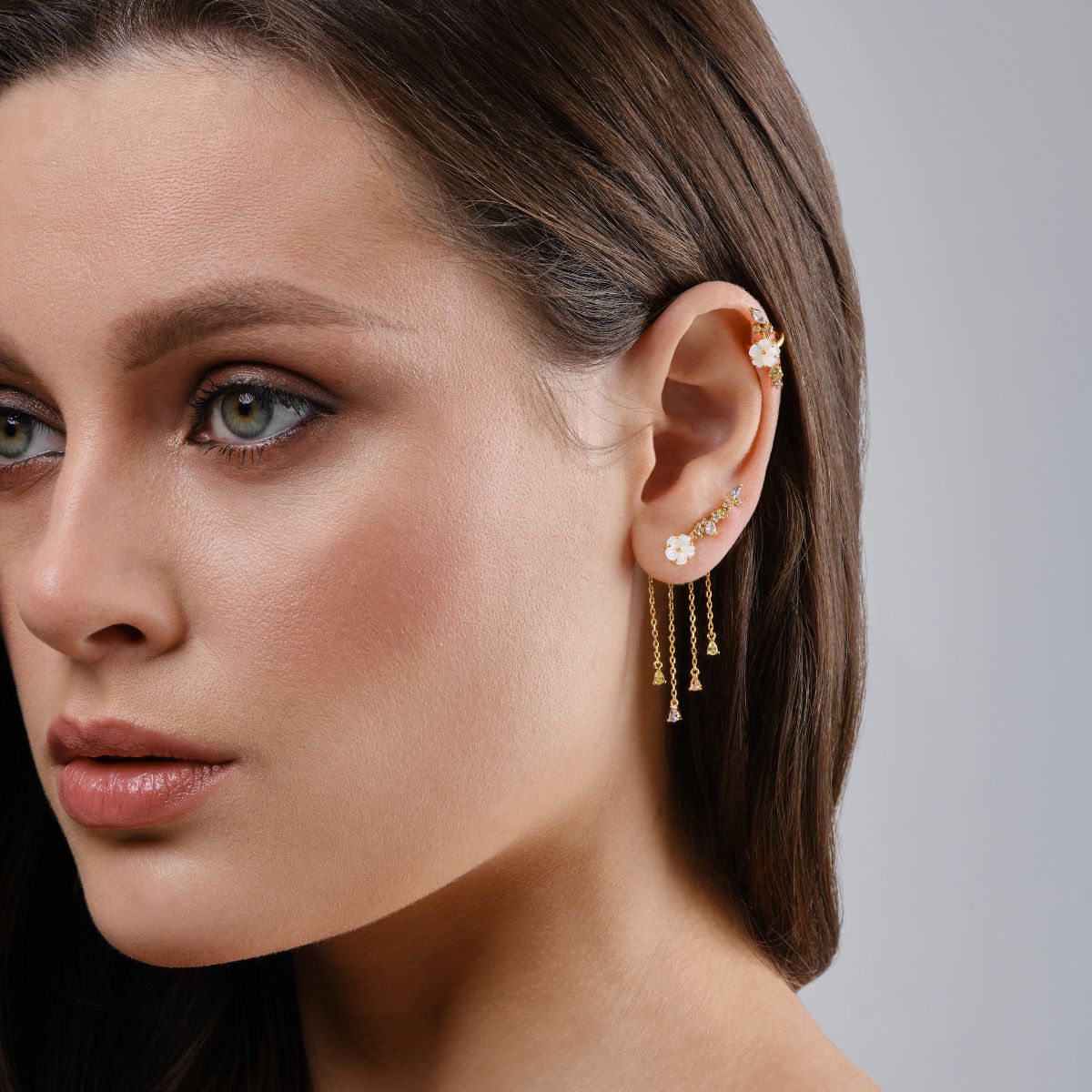 Ear cuff fleur Louise Or Jaune - nouvelles couleurs
