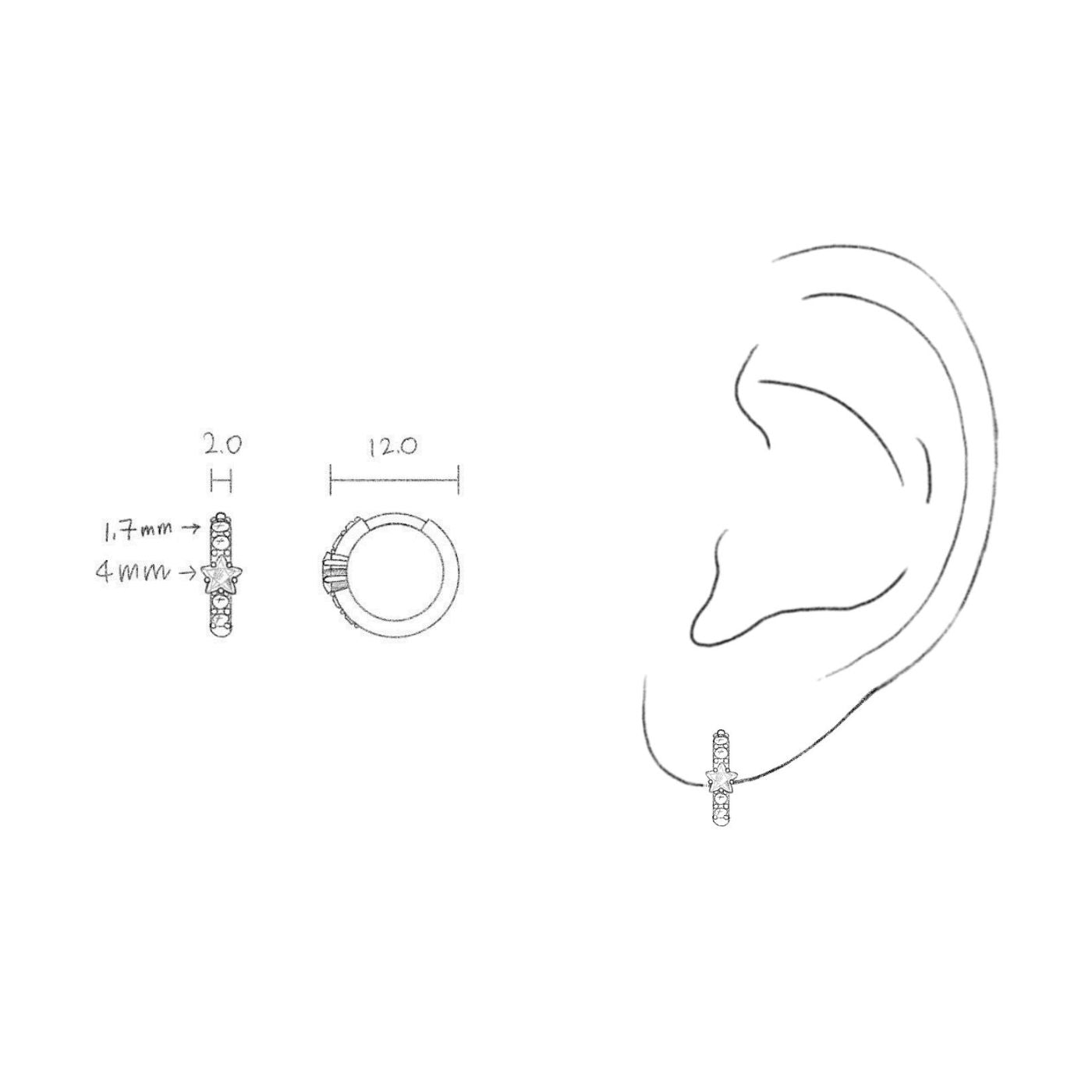 mini créole or rose - Les Joyaux d'Auré