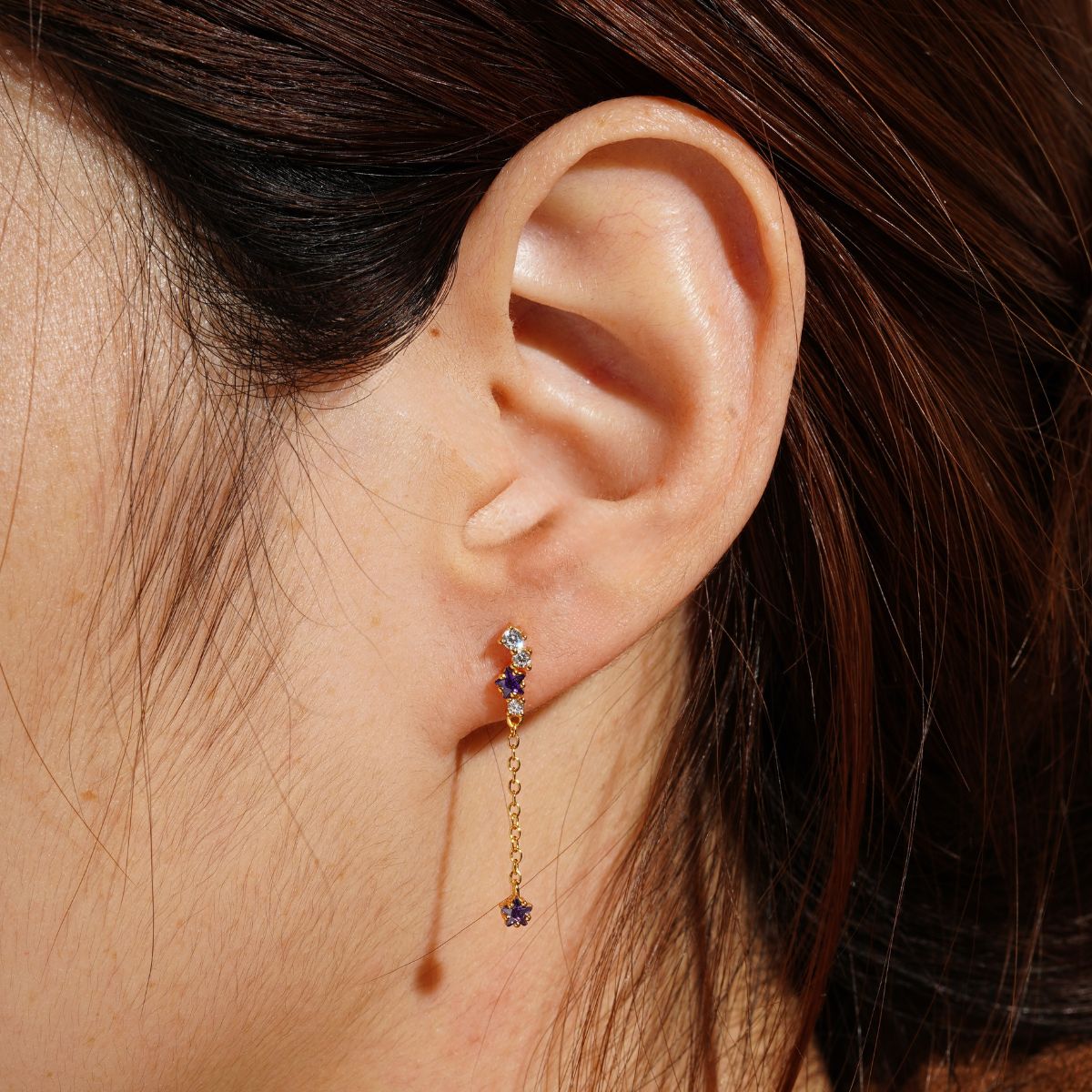 boucles d'oreilles pendantes or. Les joyaux d'Auré