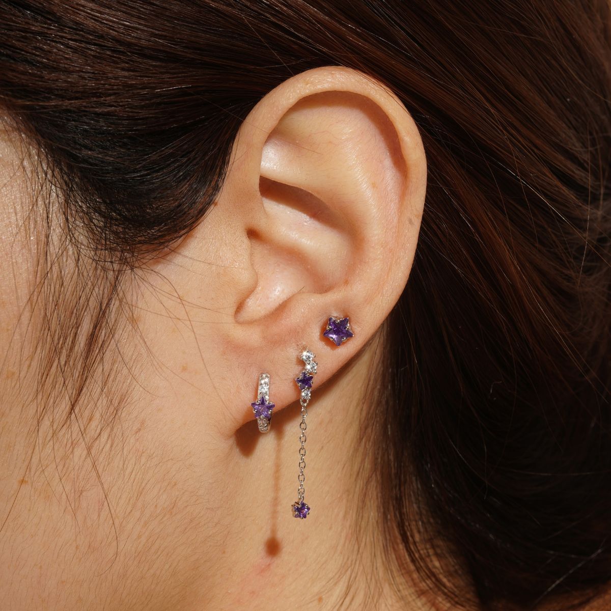 Boucle d'oreille anneau Lyra