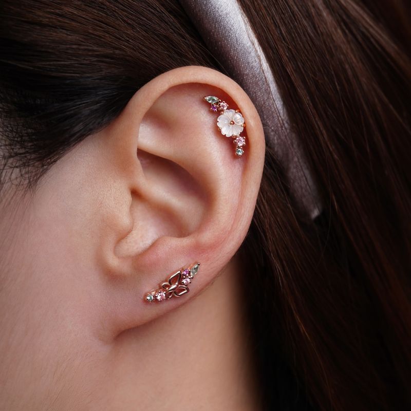 piercing helix rose, piercing hélix original. Les Joyaux d'Auré