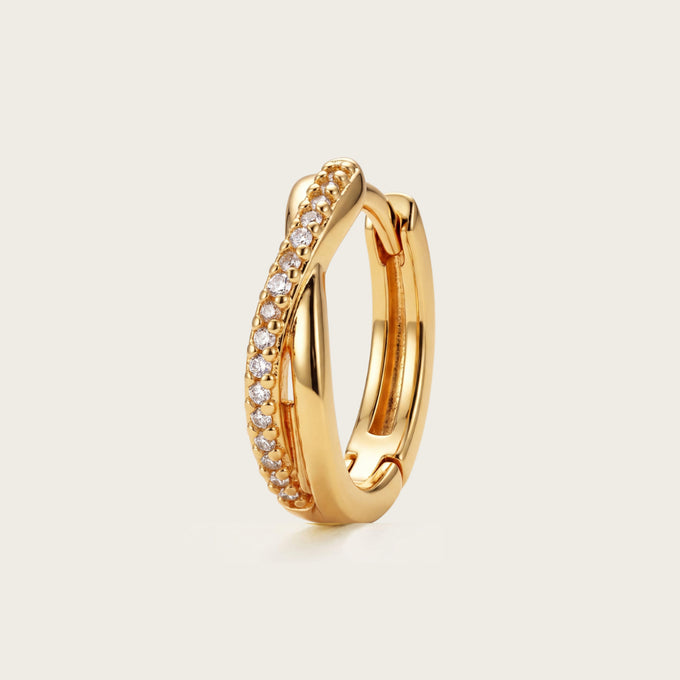 Boucle d'oreille Petite Source en or jaune, Les Joyaux d'Auré
