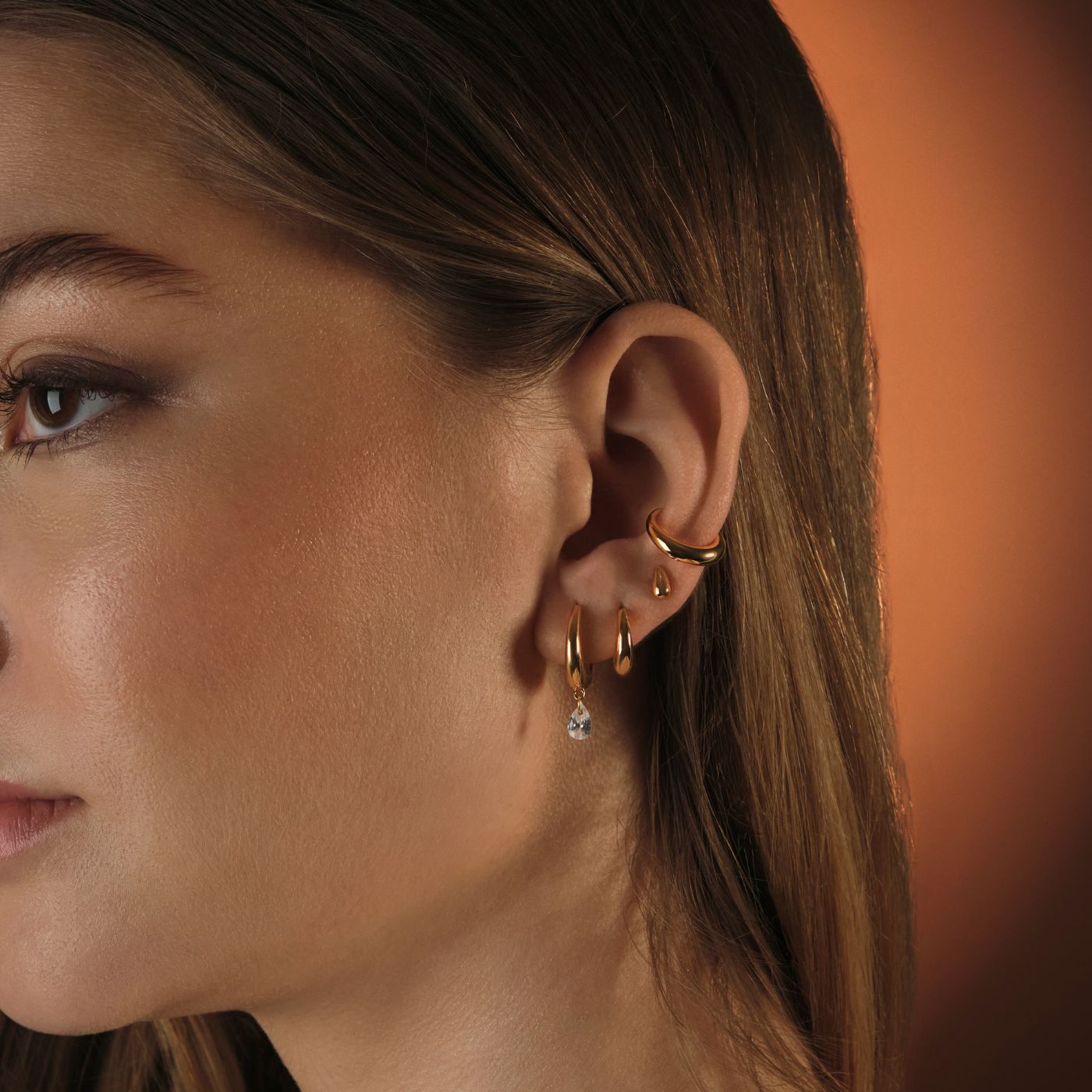 Ear cuff doré. Bijoux dorés. Faux piercing d'oreille or. Les Joyaux d'Auré