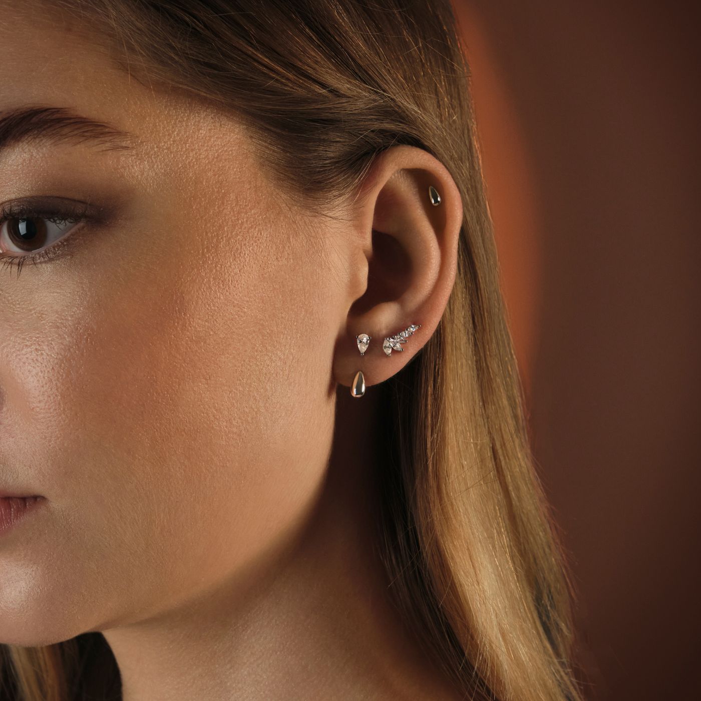 Piercing d'oreille argent Aube