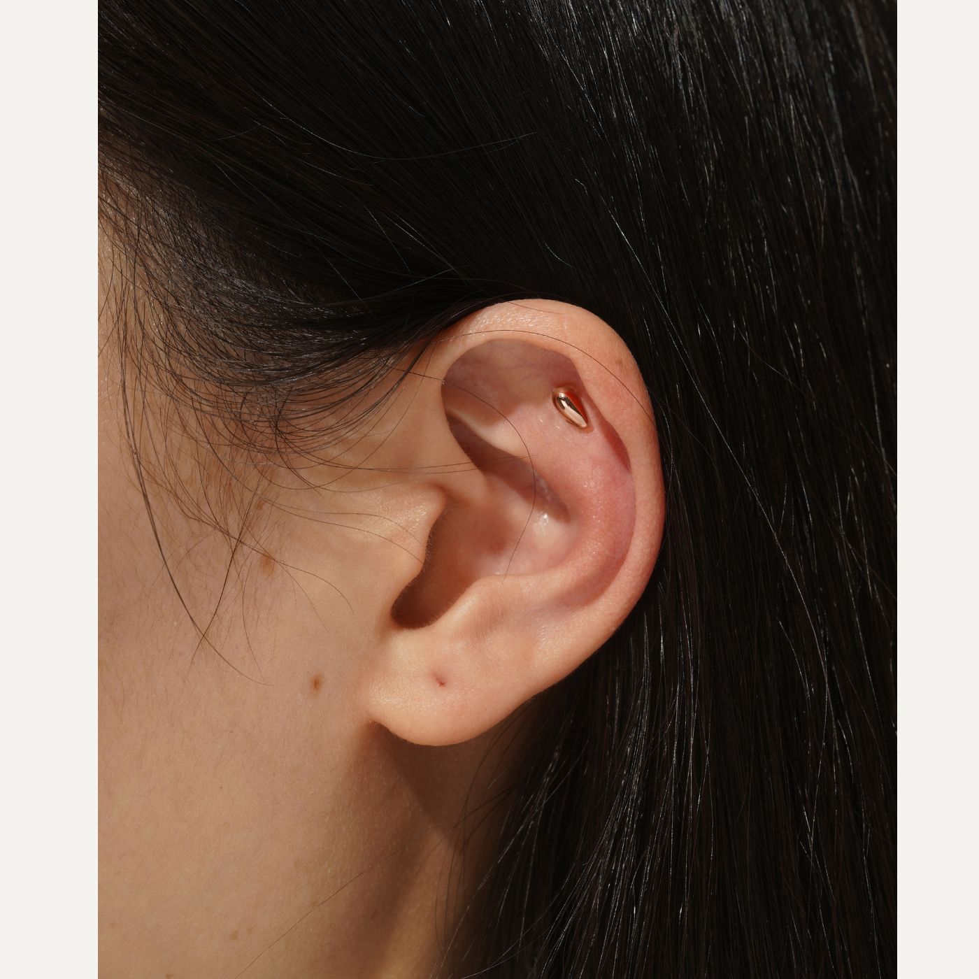 Piercing d'oreille or rose Aube