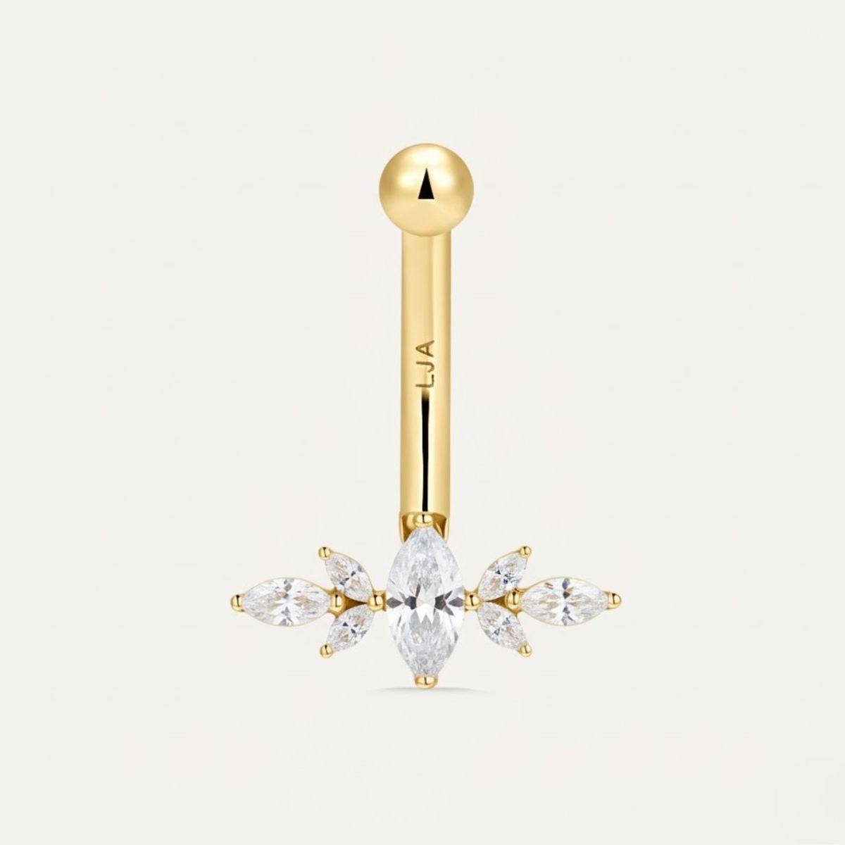 Piercing nombril en titane or