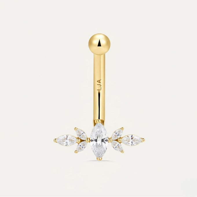 Piercing nombril en titane or
