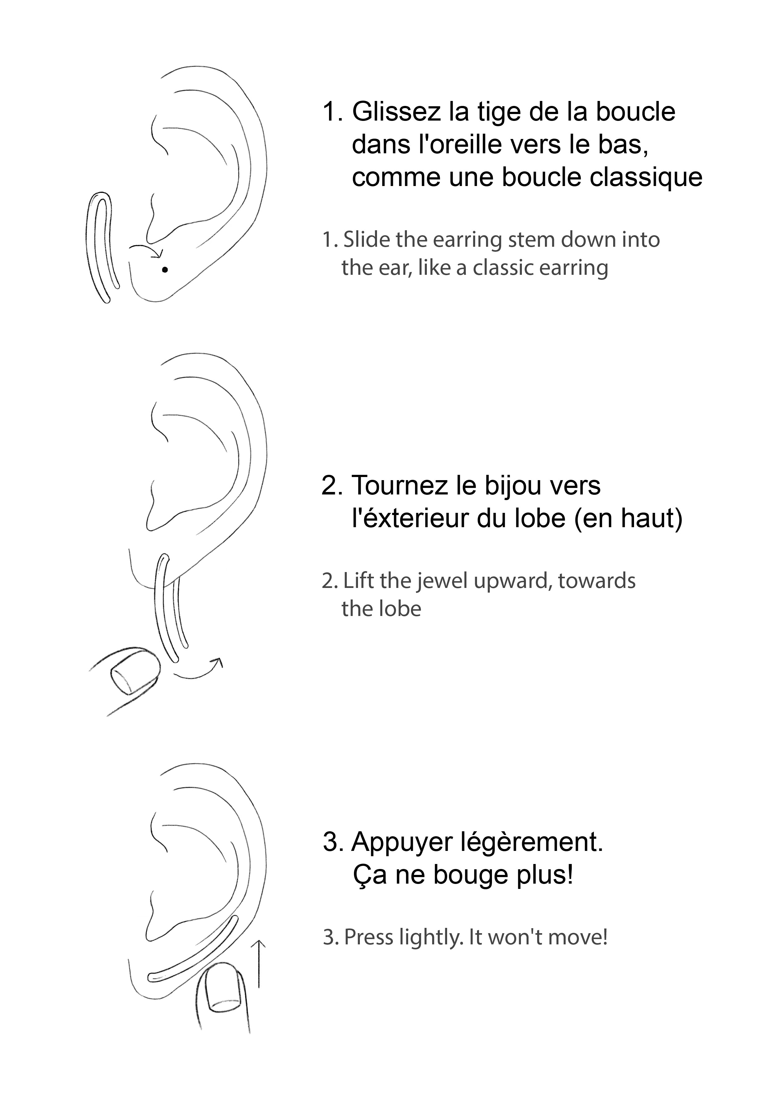 Boucle d'oreille grimpante June