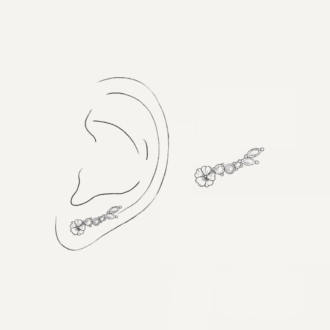 Boucles d'oreilles grimpantes Céléna