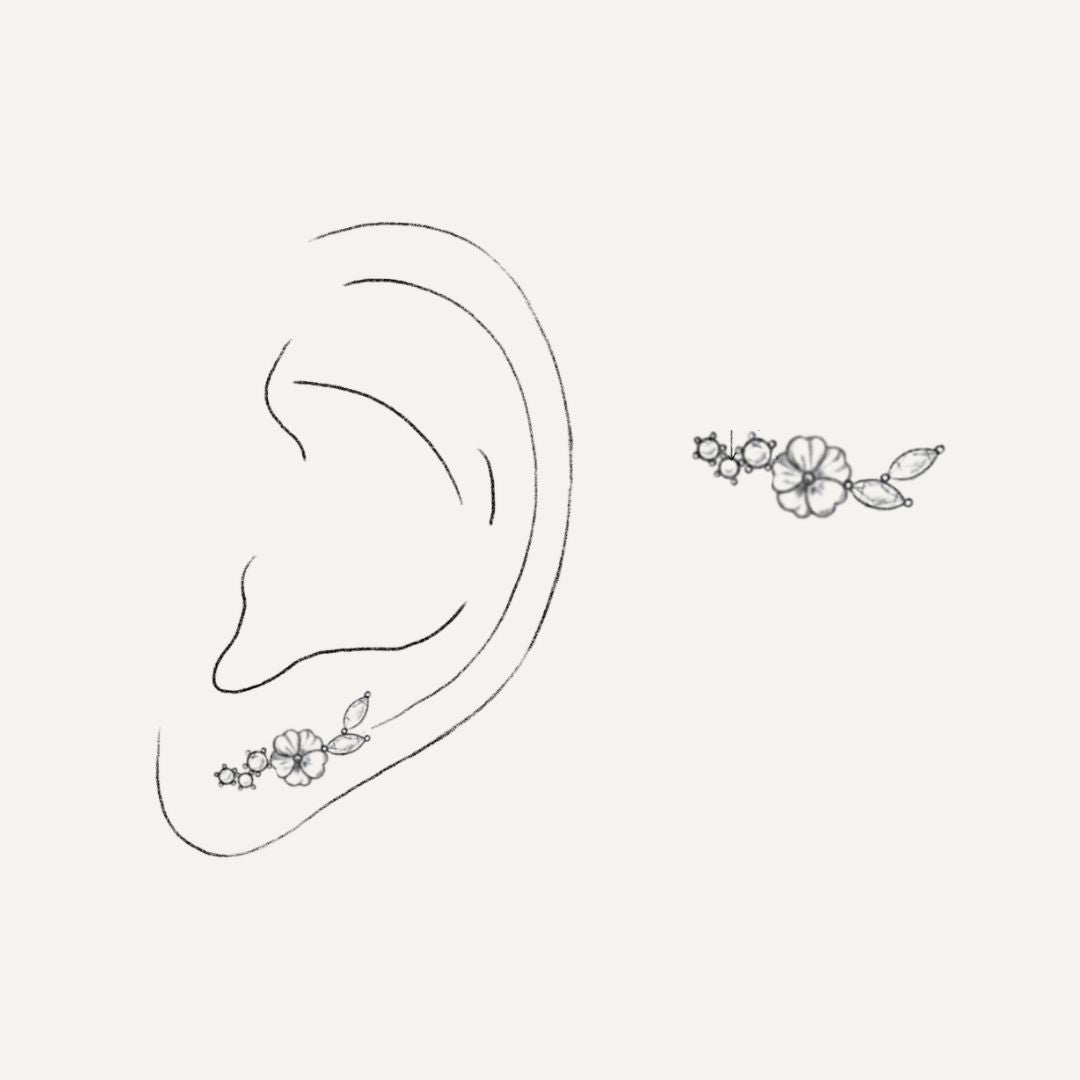Boucles d'oreilles grimpantes Alexia