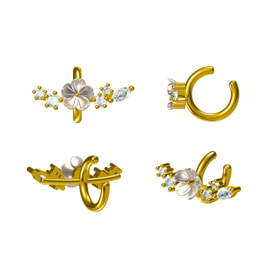 Ear Cuff fleur Éléna