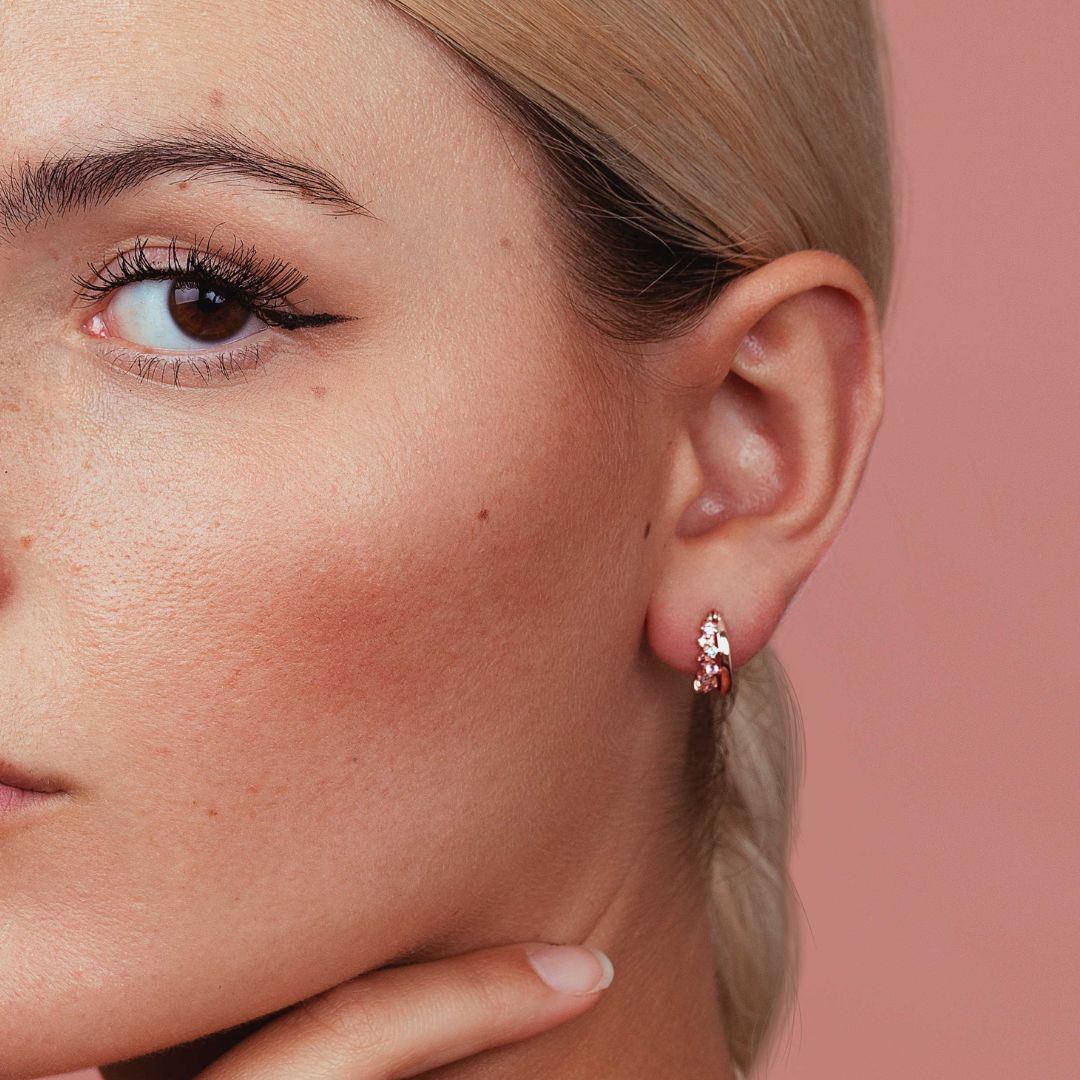 Boucle d'oreille double anneaux Pauline