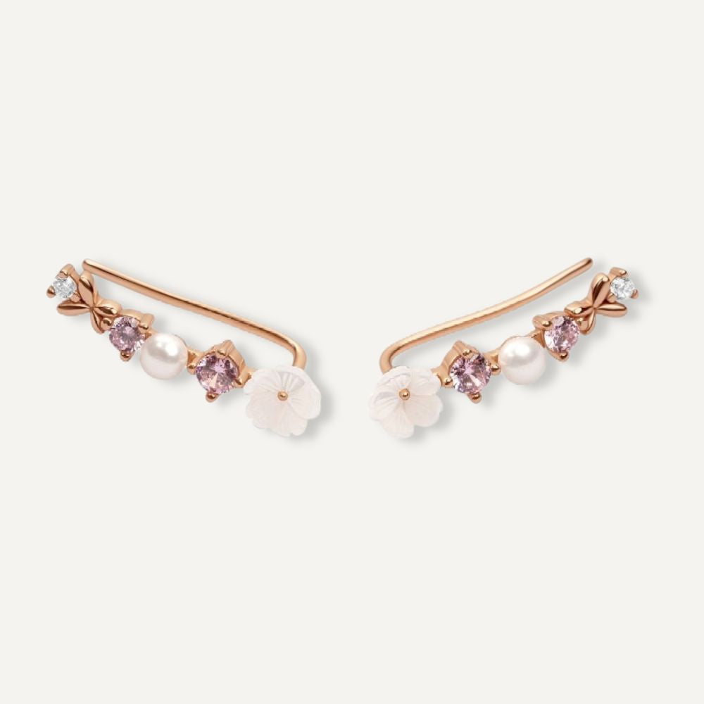 Como climbing flower earring 