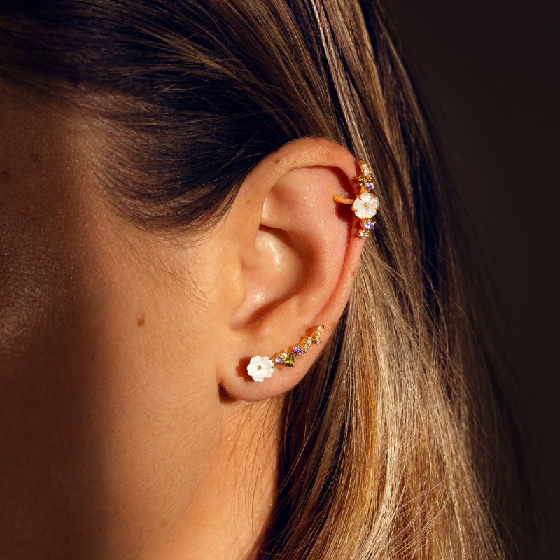 Ear cuff | Elie flower helix piercing