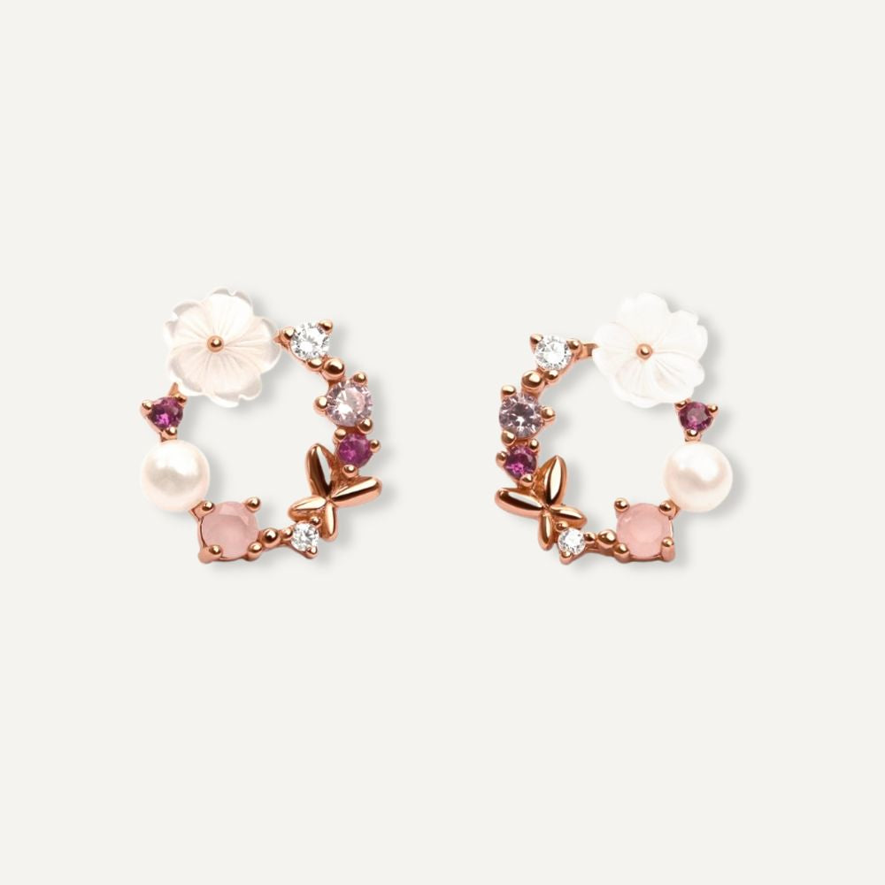 Lilac flower earrings