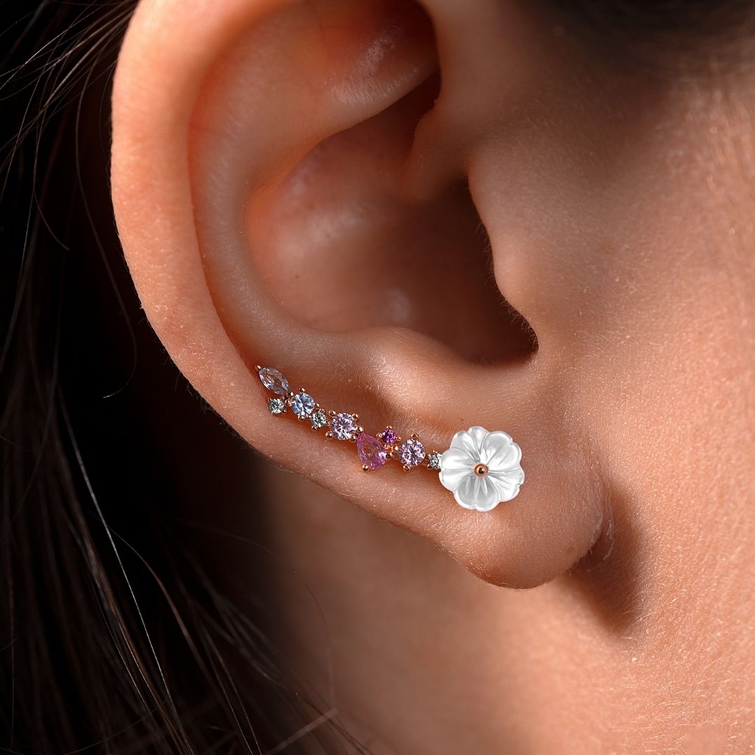 Composition Elo - Boucles d'oreilles Or Rose