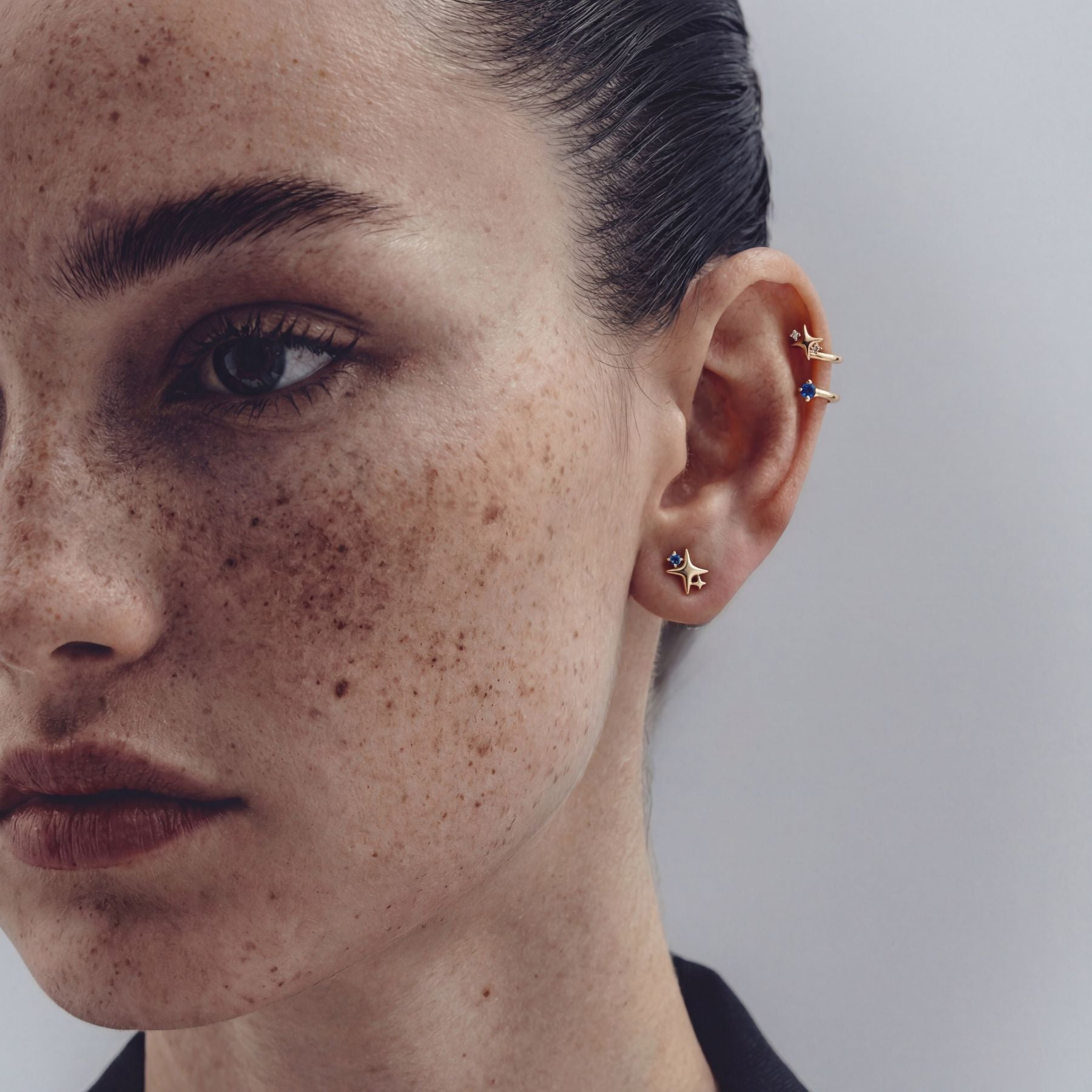 Boucle d'oreille étoile du berger