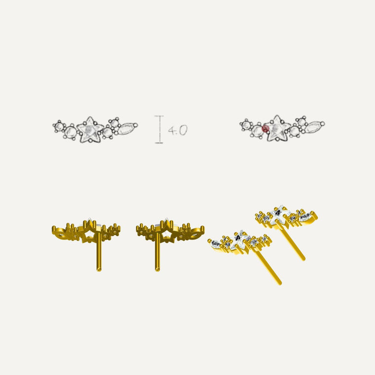 boucle d'oreille grimpante - Les Joyaux d'Auré