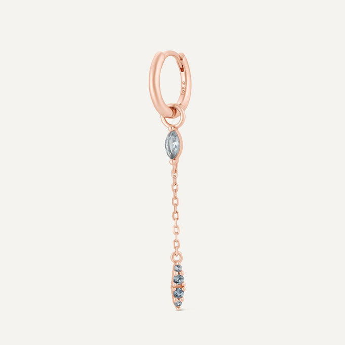 Boucle Téa - pierres Aquamarine