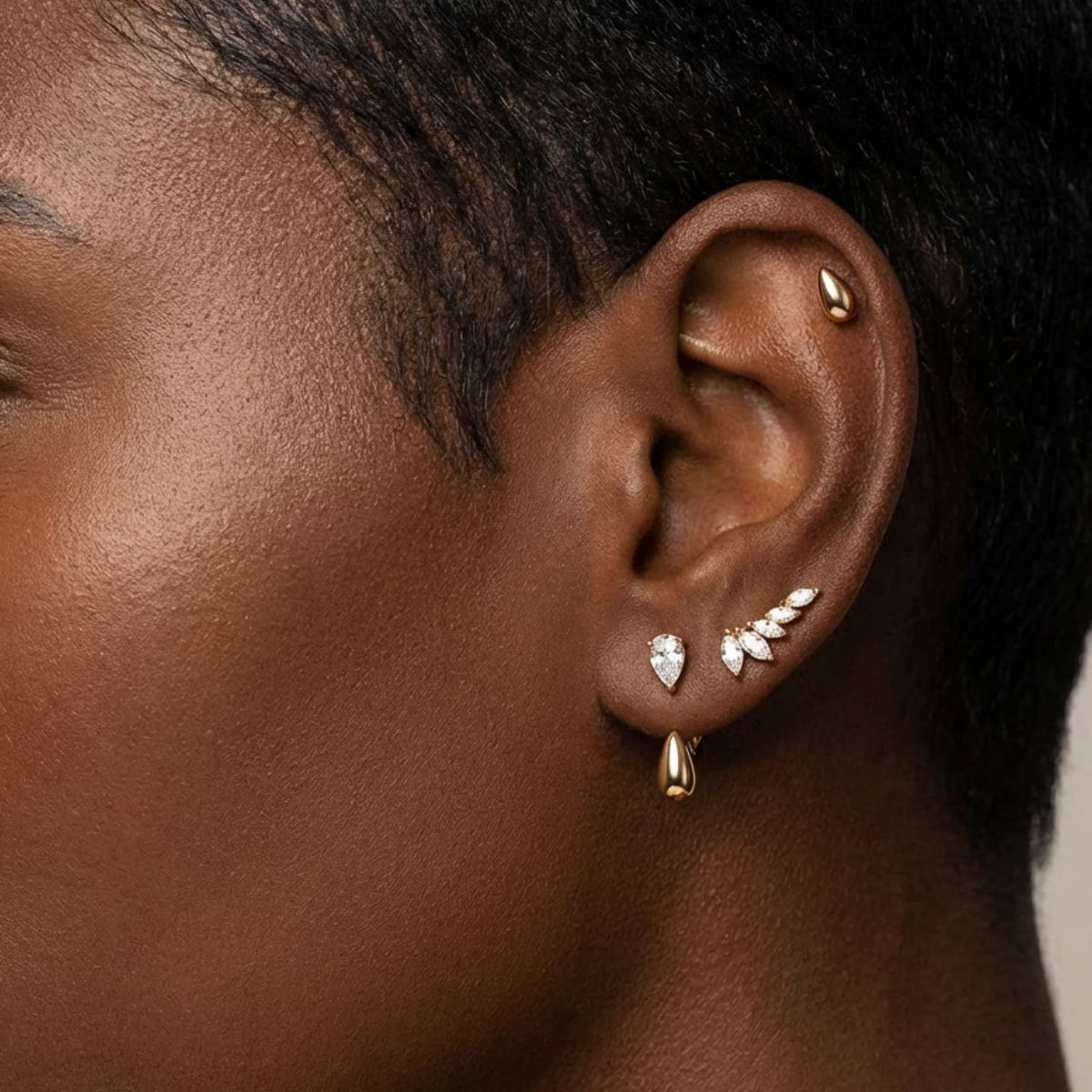 Boucle d'oreille Or Delta