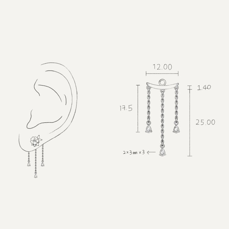 boucles d'oreilles pendantes