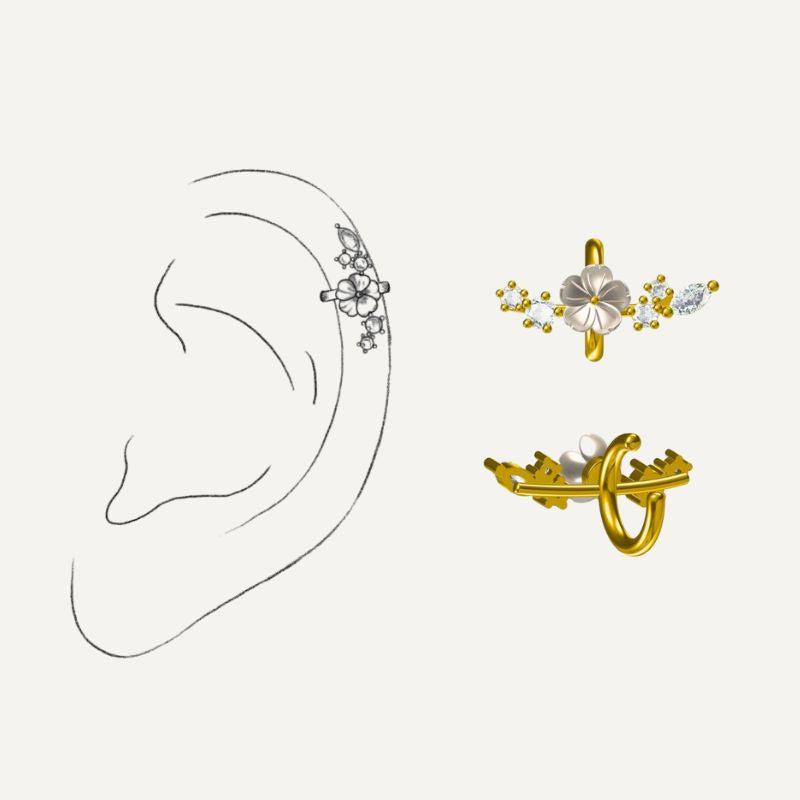 Composition Elo - Boucles d'oreilles Or Rose