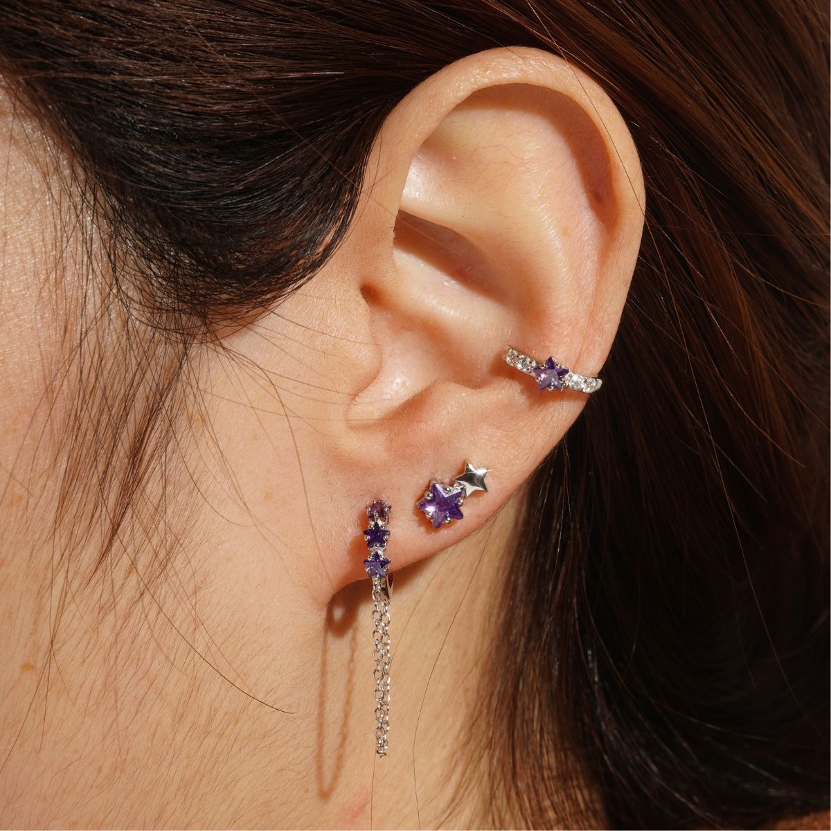 Boucle d'oreille Météore