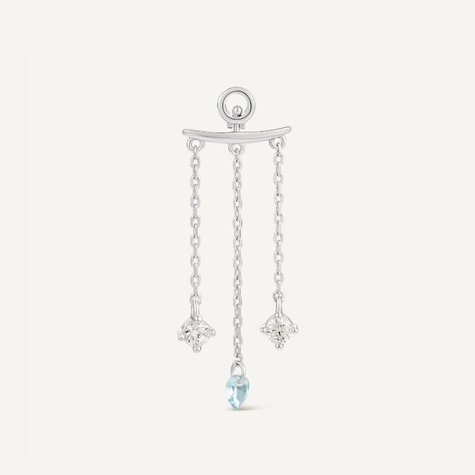 boucles d'oreilles pendantes argent