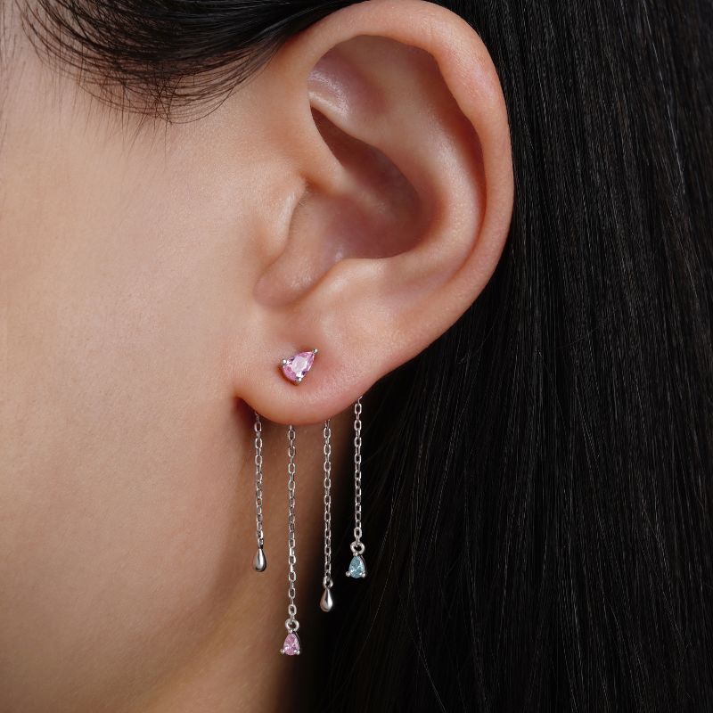 Puce d'oreille Morgana - Or Blanc