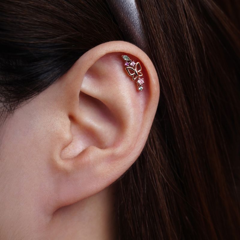 piercing helix or rose