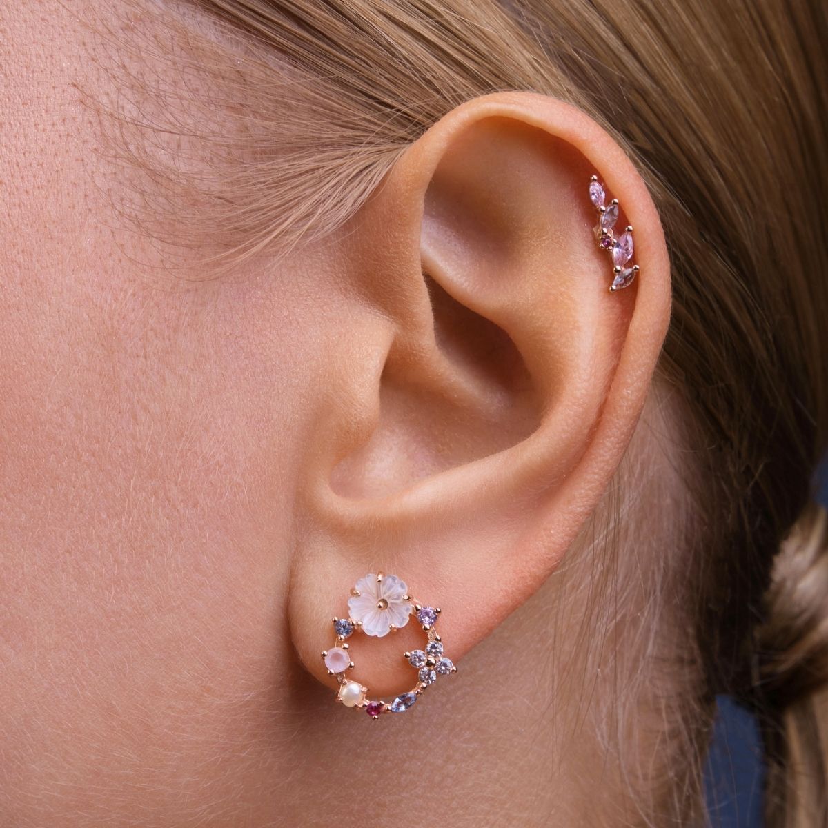 Boucles d'oreilles Camélia