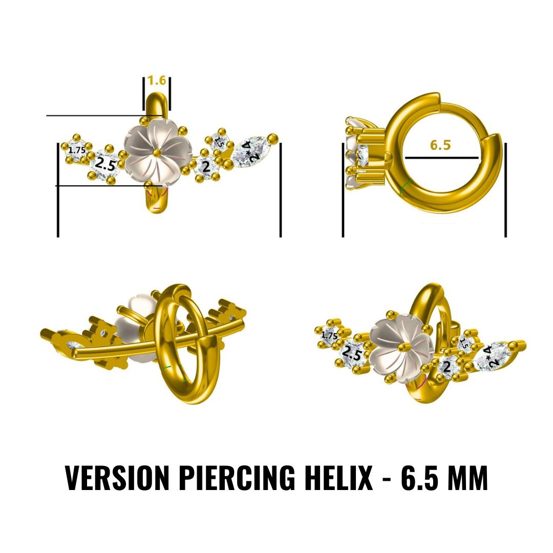 Composition Marion -  Boucles d'oreilles Or Rose