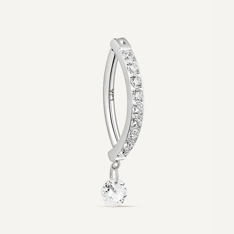 piercing nombril titane argent

