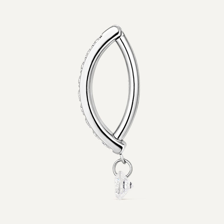 piercing nombril titane argent
