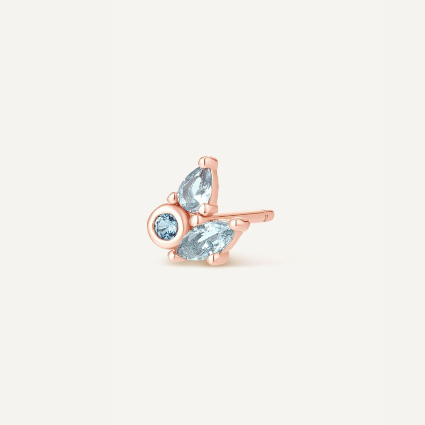 Puce d'oreilles Moana - Or Rose