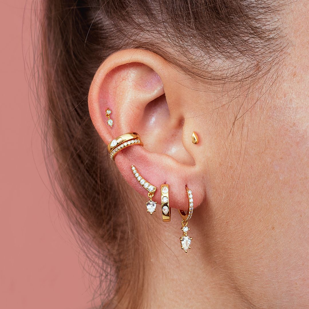 Boucle d'oreille Brune