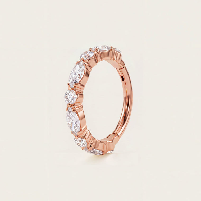 Anneau Prisme 10 mm en or rose, Les Joyaux d'Auré