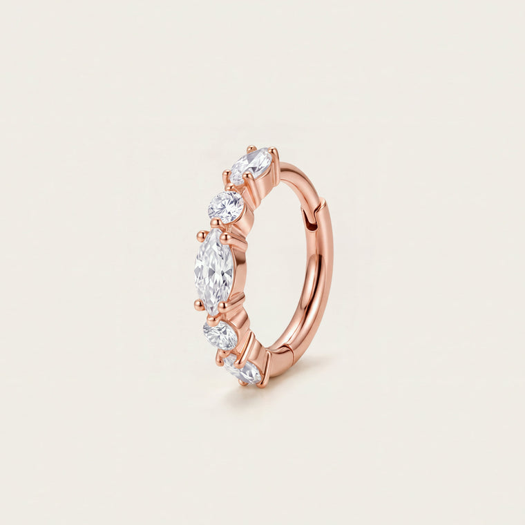 Anneau Prisme 6 mm en or rose, Les Joyaux d'Auré